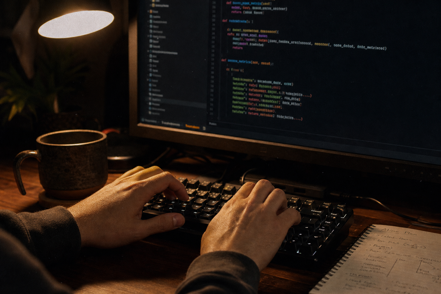 Developer building a custom API integration for a financial services client
